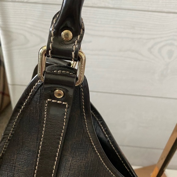 Gucci hobo brown shoulder bag silver hardware coated canvas Joy Bardot - Picture 5 of 14